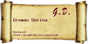 Gromen Dorina névjegykártya